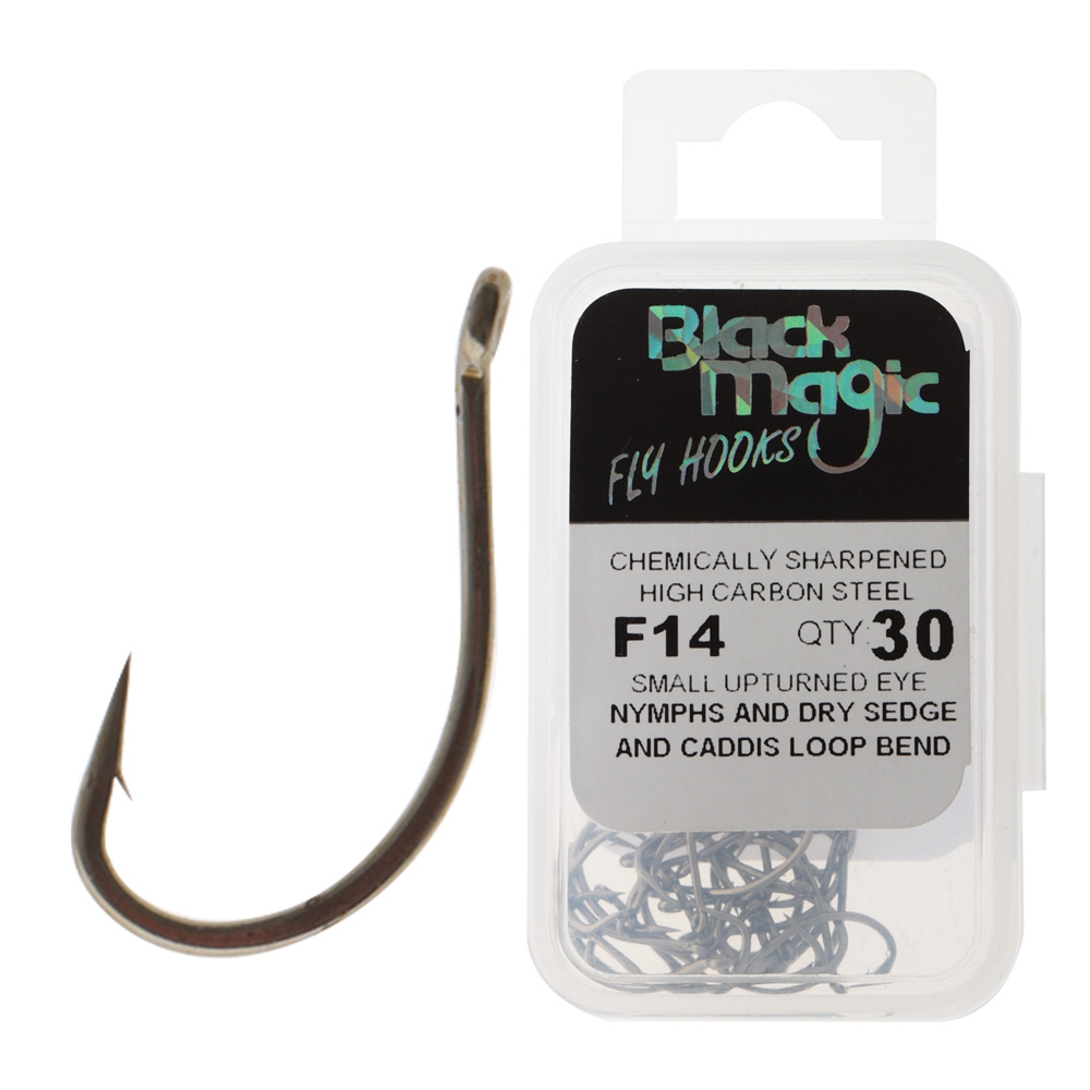 Black Magic Series F Fly Hooks Size 14 Qty 30