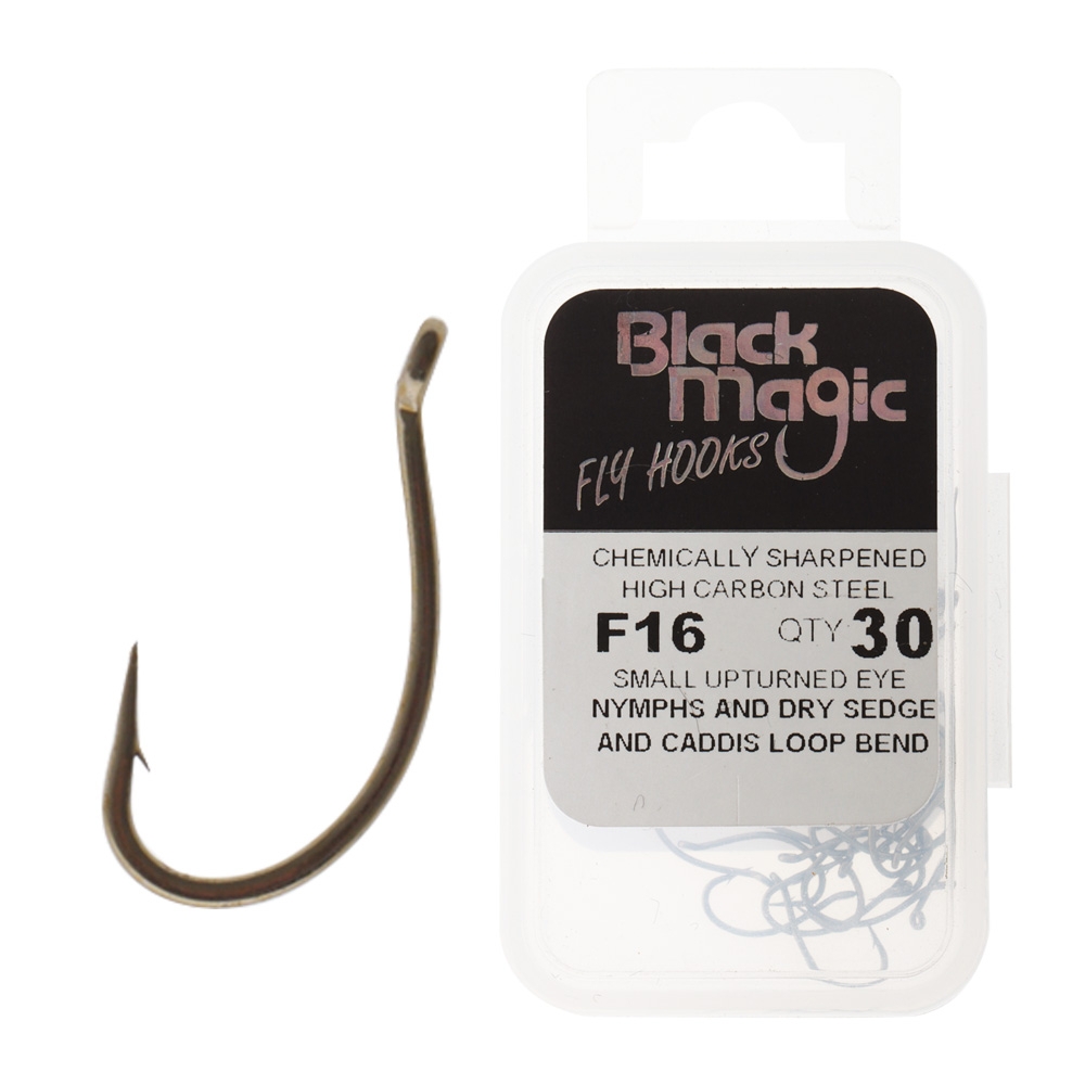 Black Magic Series F Fly Hooks Size 16 Qty 30
