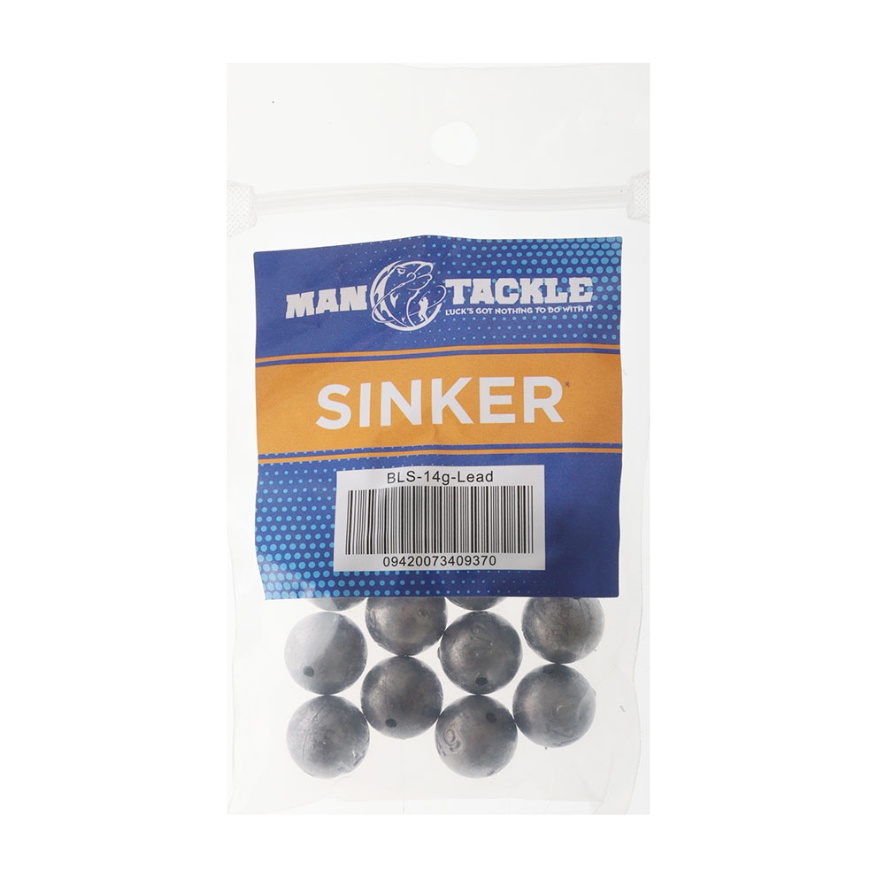 ManTackle Ball Sinkers 1/2oz Qty 12
