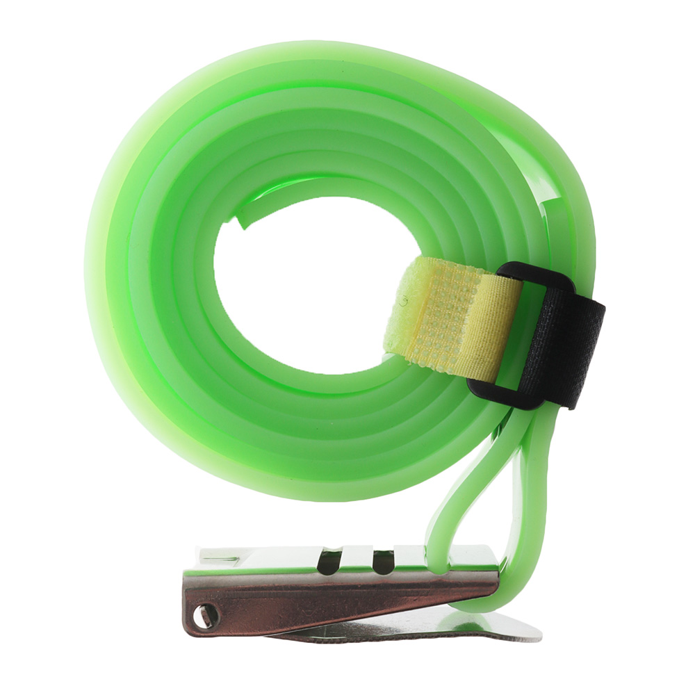 Silicone Dive Weight Belt with Stainless Steel Buckle 1.4m Green Lumo