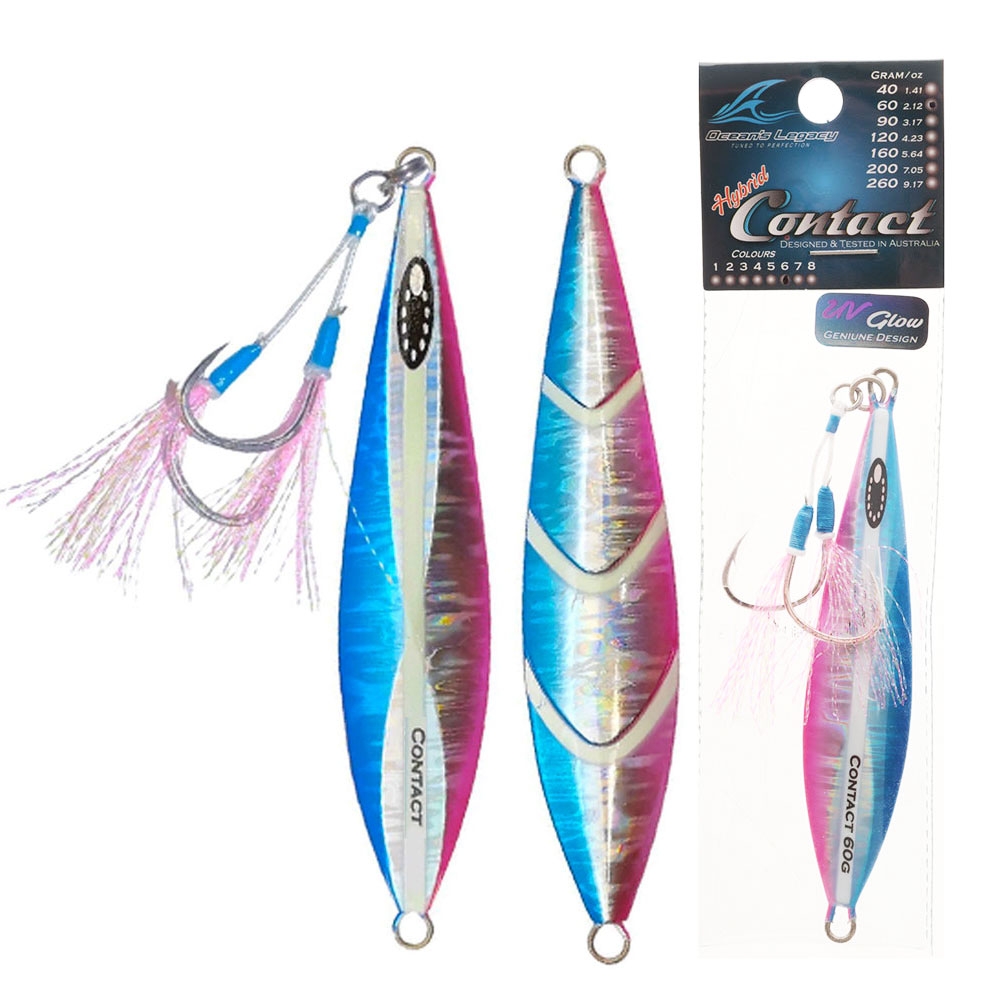 Ocean's Legacy Hybrid Contact Rigged Slow/High Pitch Jig 60g Sardine