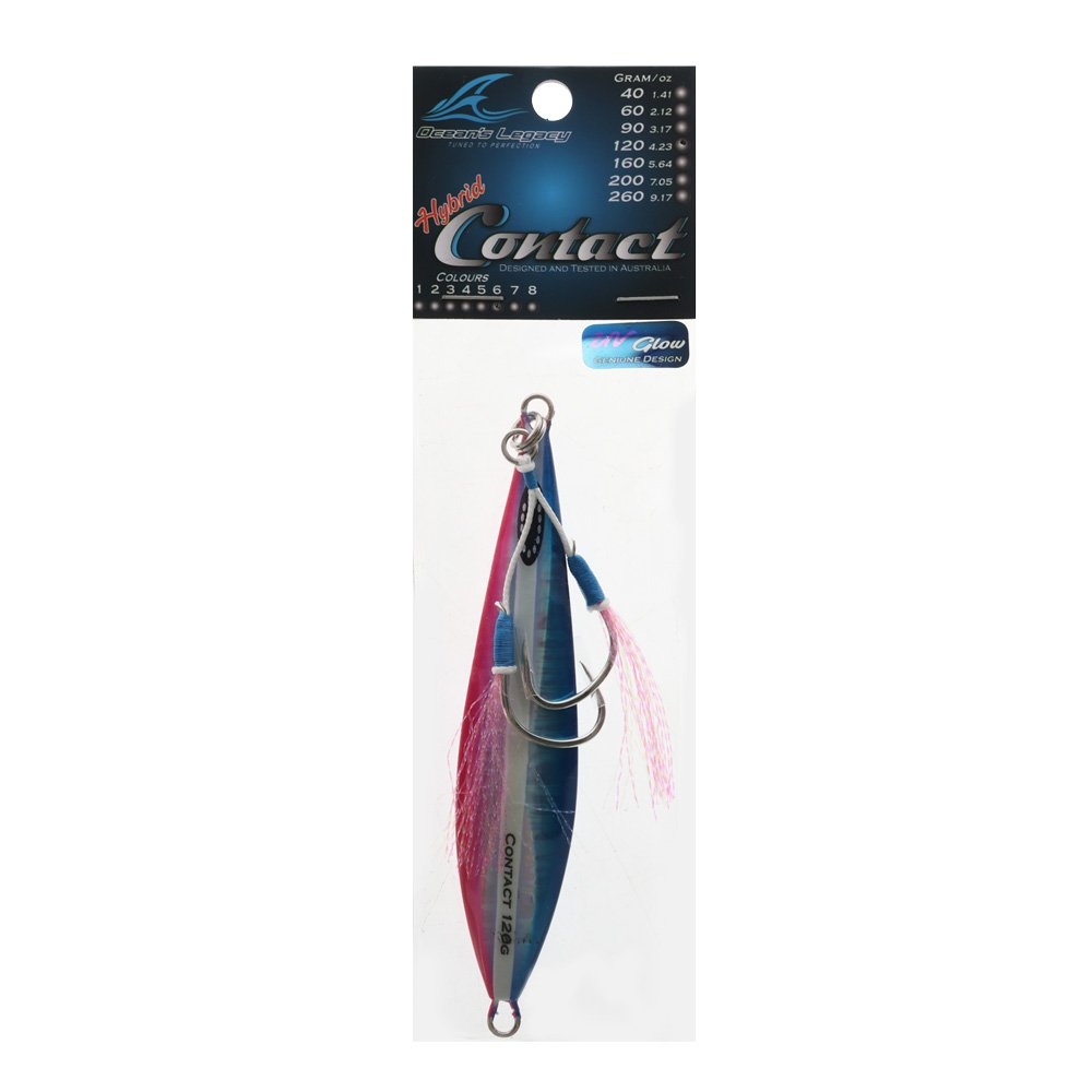 Ocean's Legacy Hybrid Contact Rigged Slow/High Pitch Jig 120g Sardine