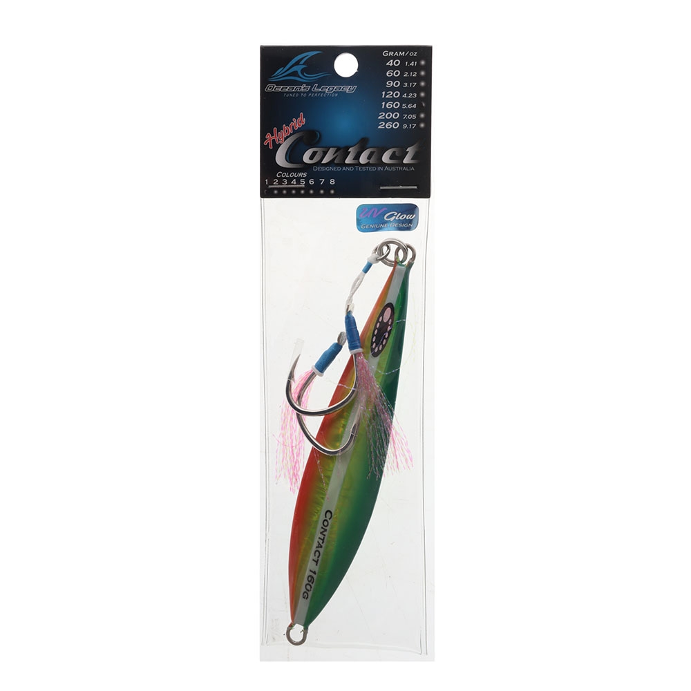 Ocean's Legacy Hybrid Contact Rigged Slow/High Pitch Jig 160g Green