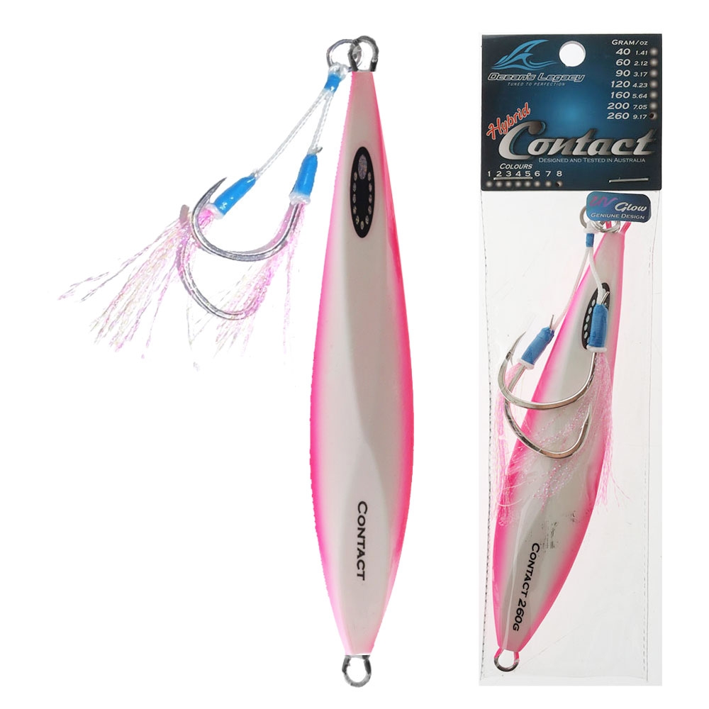 Ocean's Legacy Hybrid Contact Rigged Slow/High Pitch Jig 260g Pink Glow