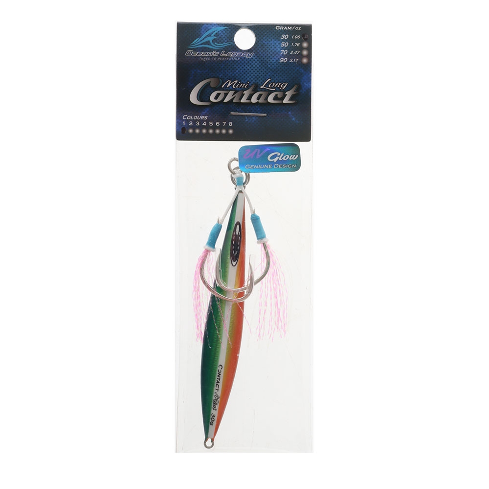 Ocean's Legacy Mini Long Contact Rigged Jig 30g Green