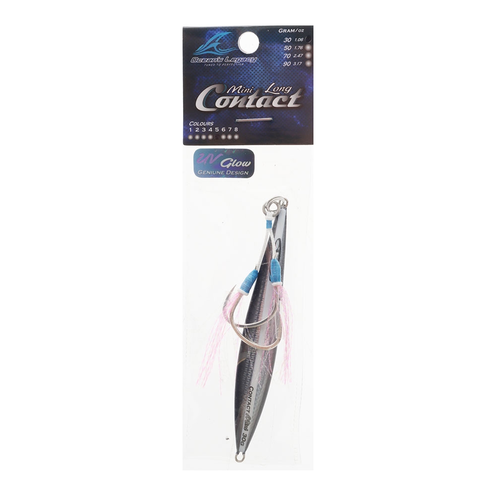 Ocean's Legacy Mini Long Contact Rigged Jig 30g Silver