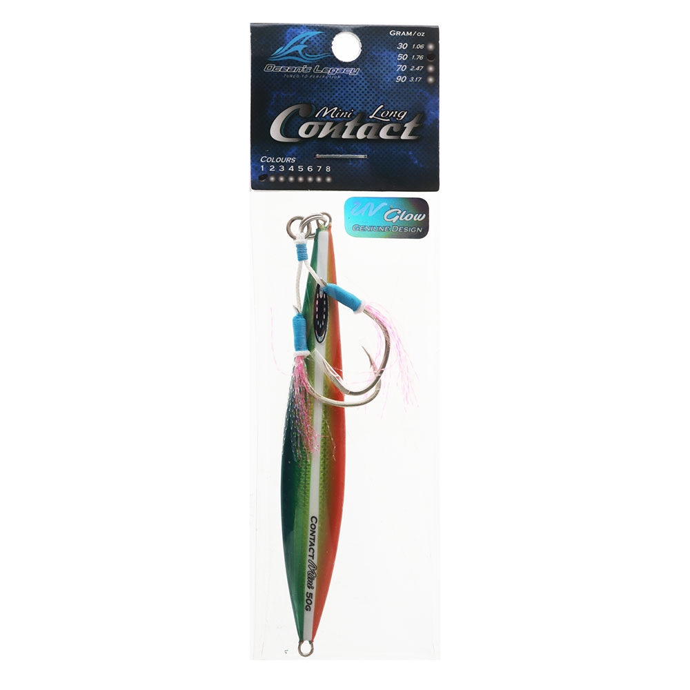 Ocean's Legacy Mini Long Contact Rigged Jig 50g Green