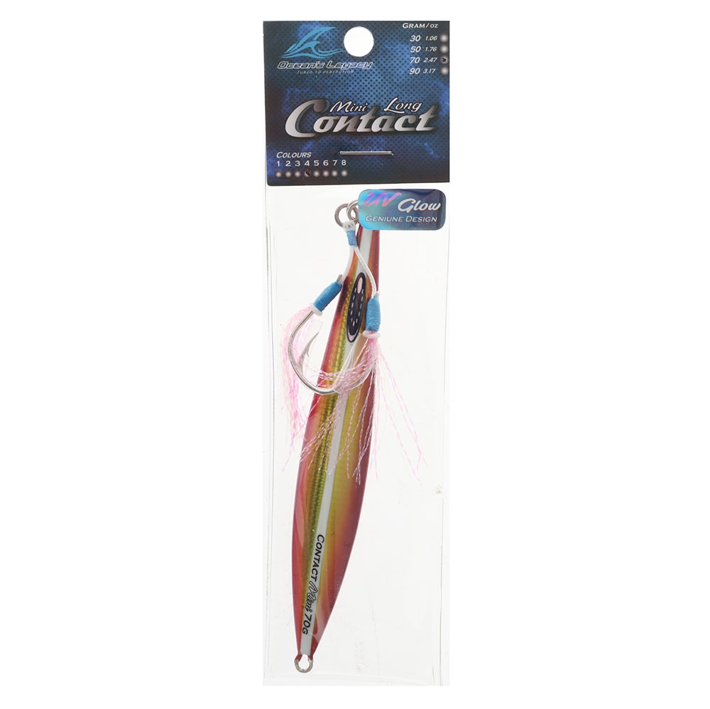 Ocean's Legacy Mini Long Contact Rigged Jig 70g Orange