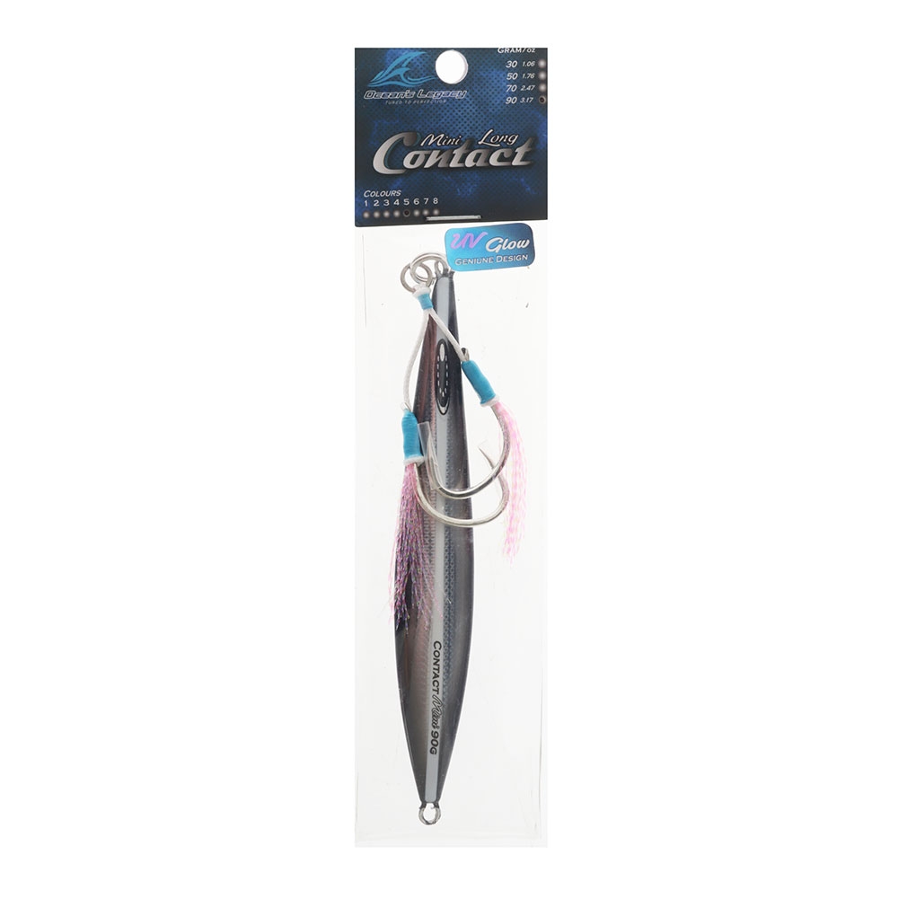 Ocean's Legacy Mini Long Contact Rigged Jig 90g Silver