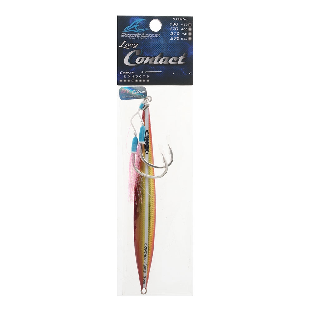 Ocean's Legacy Long Contact Rigged Jig 130g Orange