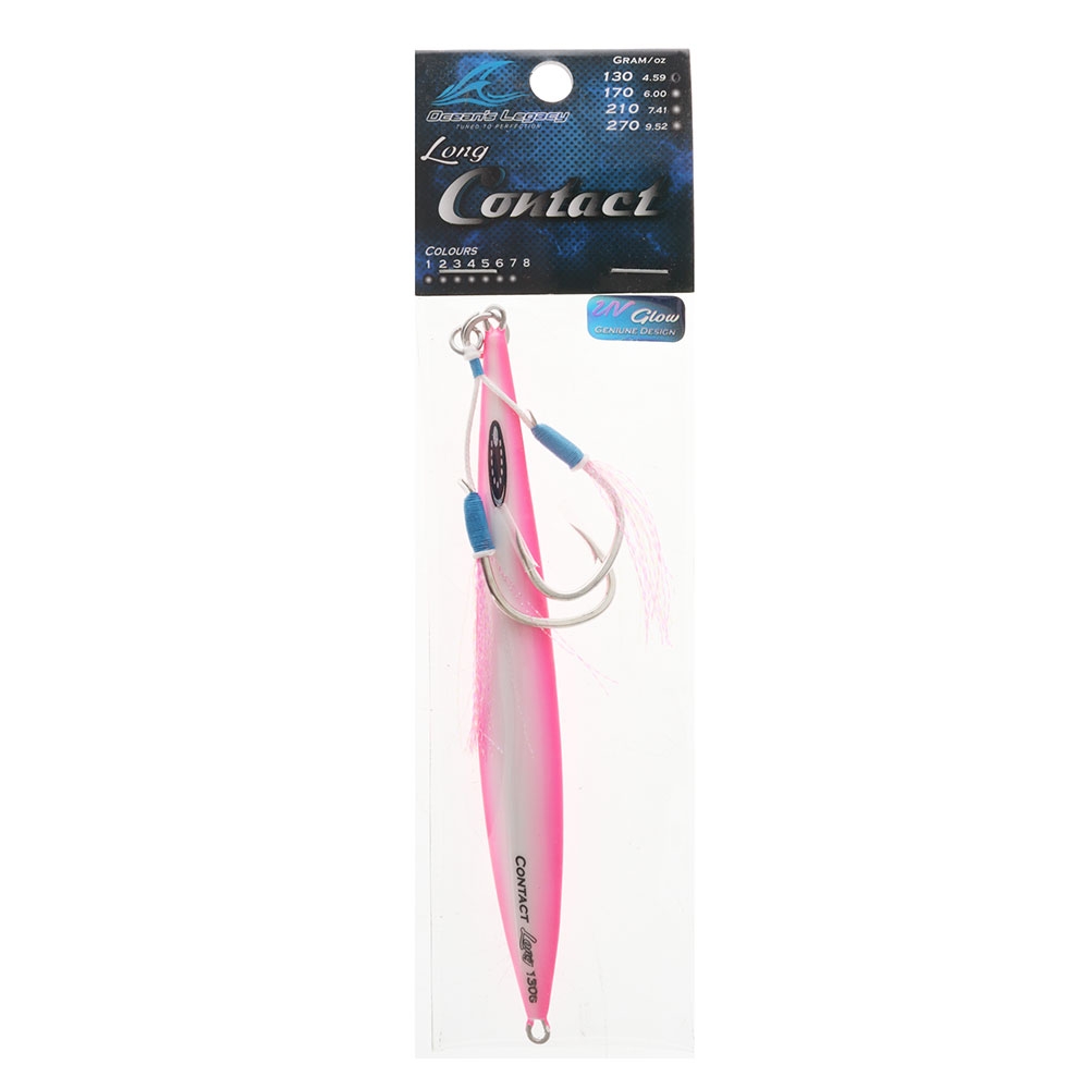 Ocean's Legacy Long Contact Rigged Jig 130g Pink Glow