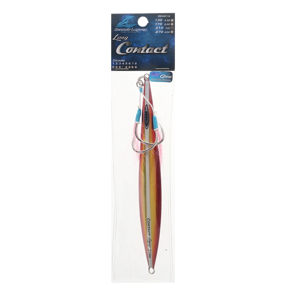 Ocean's Legacy Long Contact Rigged Jig 210g Orange