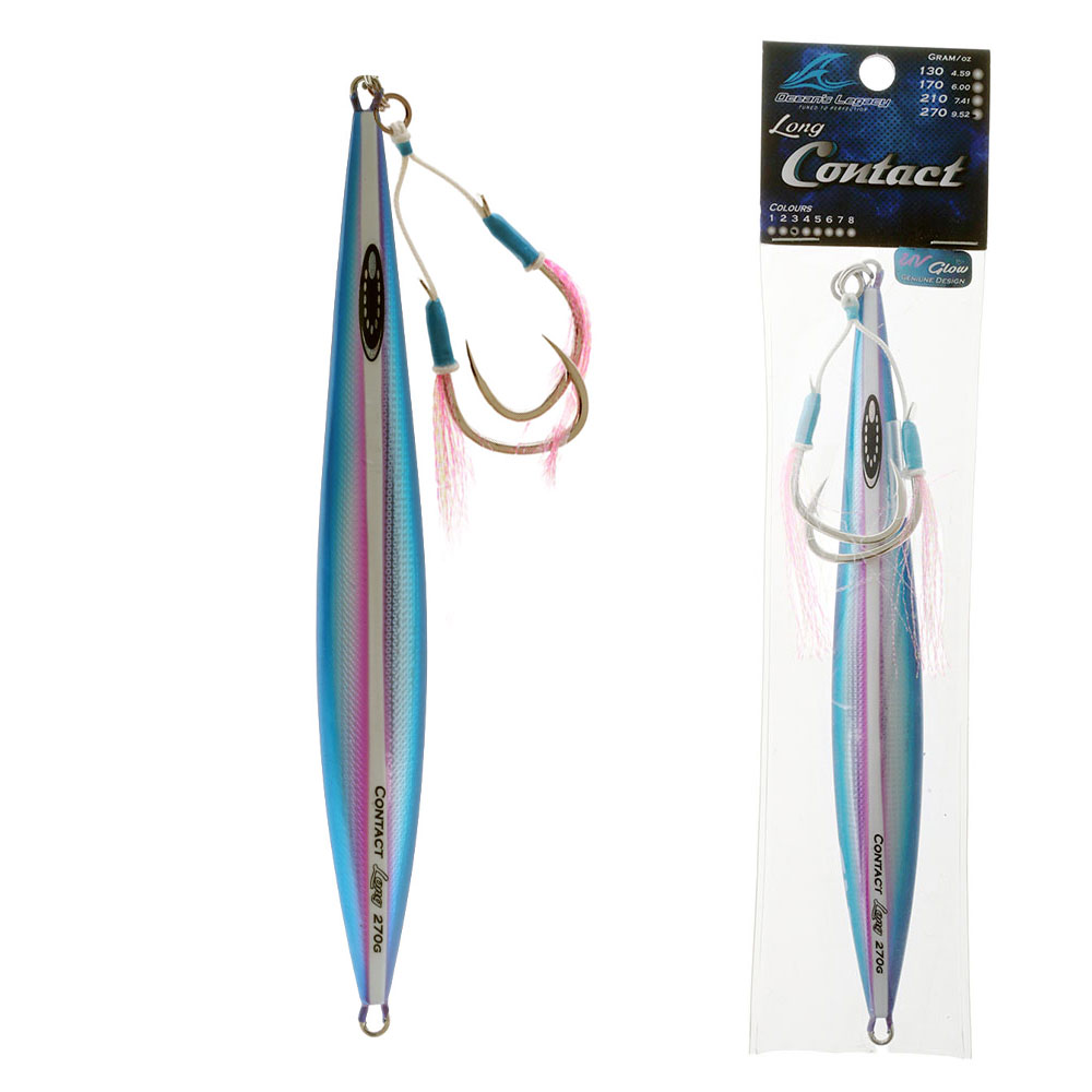 Ocean's Legacy Long Contact Rigged Jig 270g Blue Purple