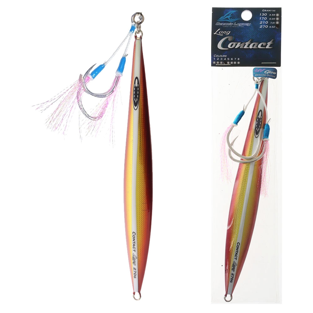Ocean's Legacy Long Contact Rigged Jig 270g Orange