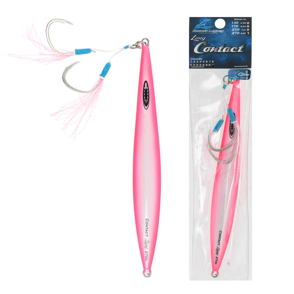 Ocean's Legacy Long Contact Rigged Jig 270g Pink Glow