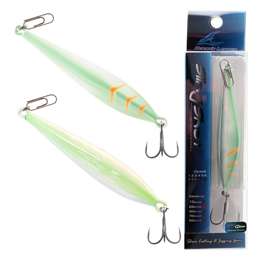 Ocean's Legacy SlingShot Surface Iron Lure 26g Mint Glow