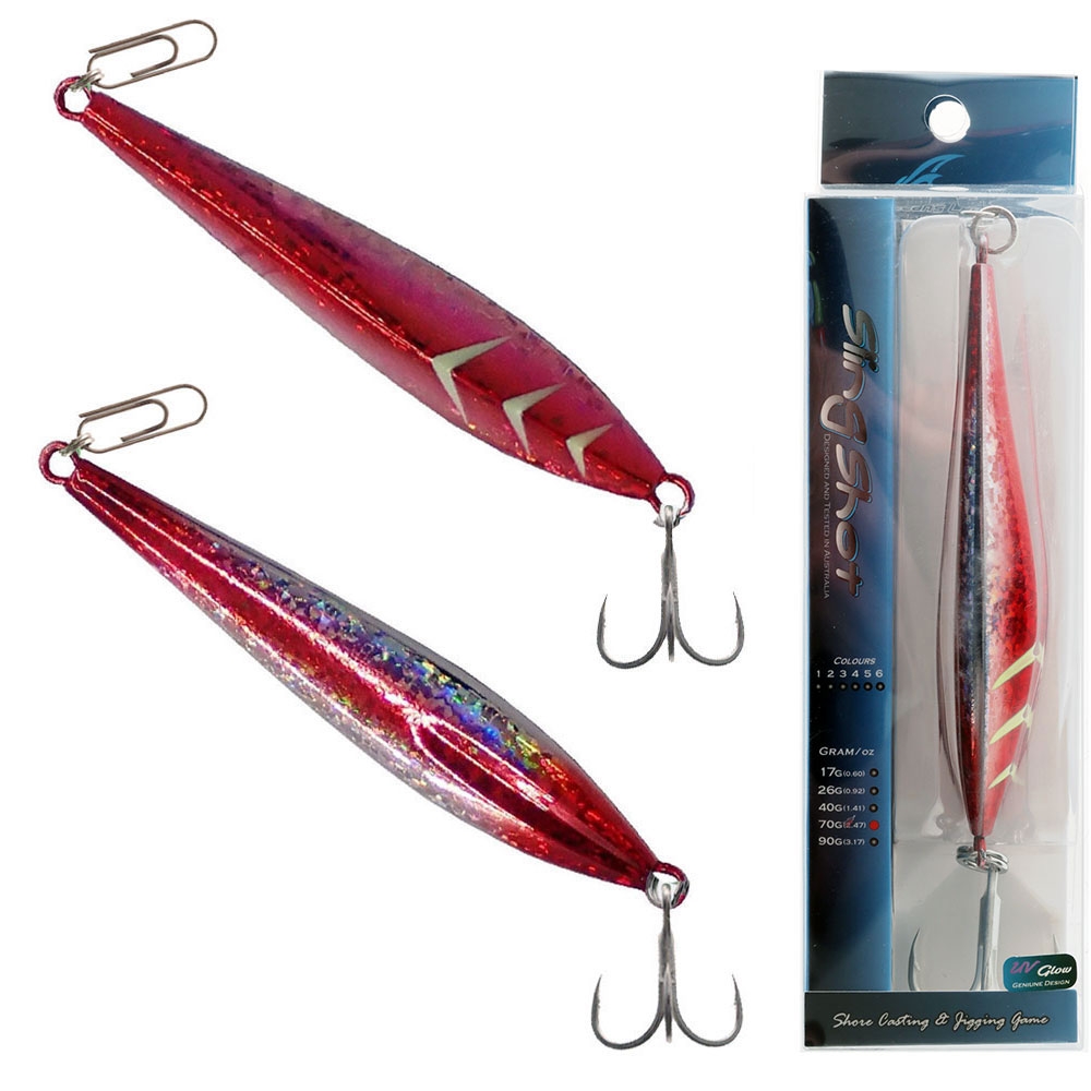 Ocean's Legacy SlingShot Surface Iron Lure 70g Red Baron