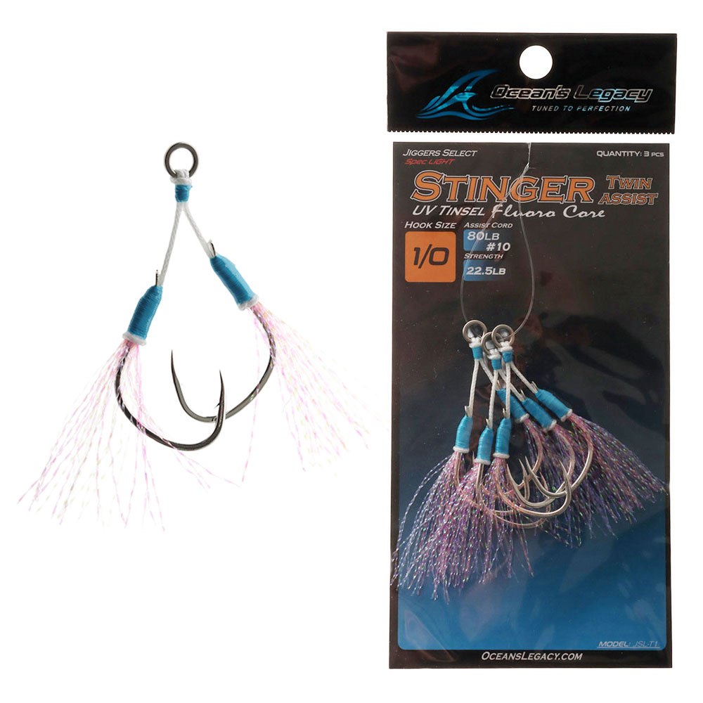 Ocean's Legacy Stinger Twin Assist Hooks 1/0 Qty 3