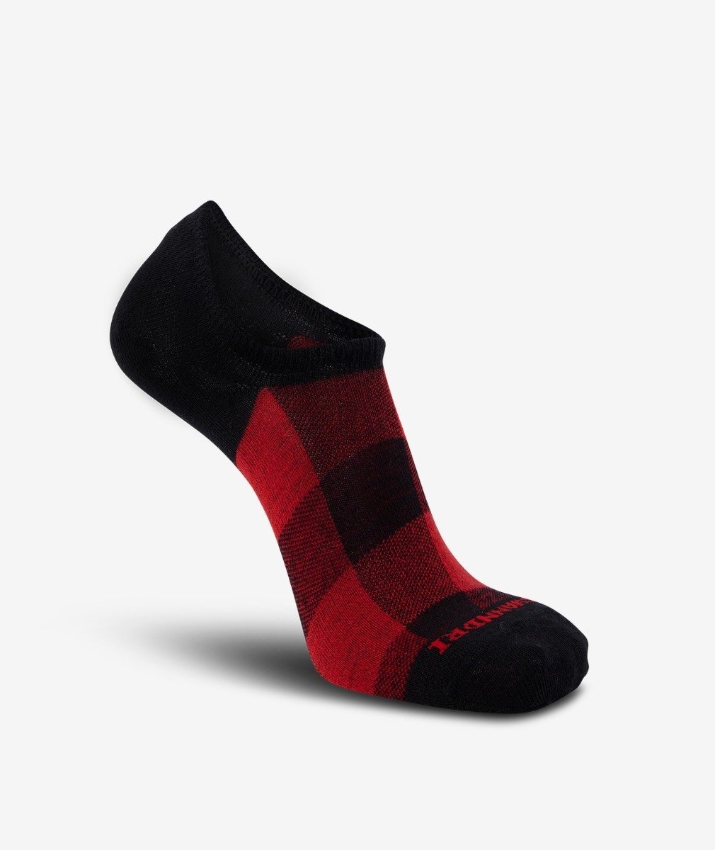 Swanndri Knowler Merino Invisible Socks Red/Black Check US11 / UK11-13