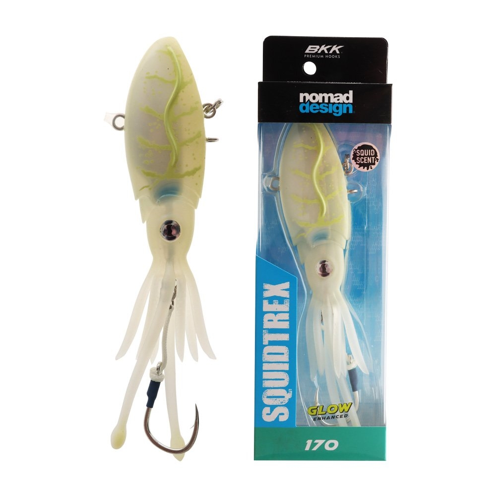 Nomad Design Squidtrex Vibe XL Squid Lure 170mm 250g White Glow
