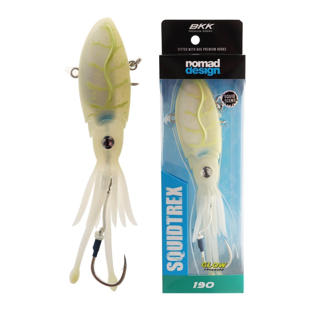 Nomad Design Squidtrex Vibe XL Squid Lure 190mm 400g White Glow