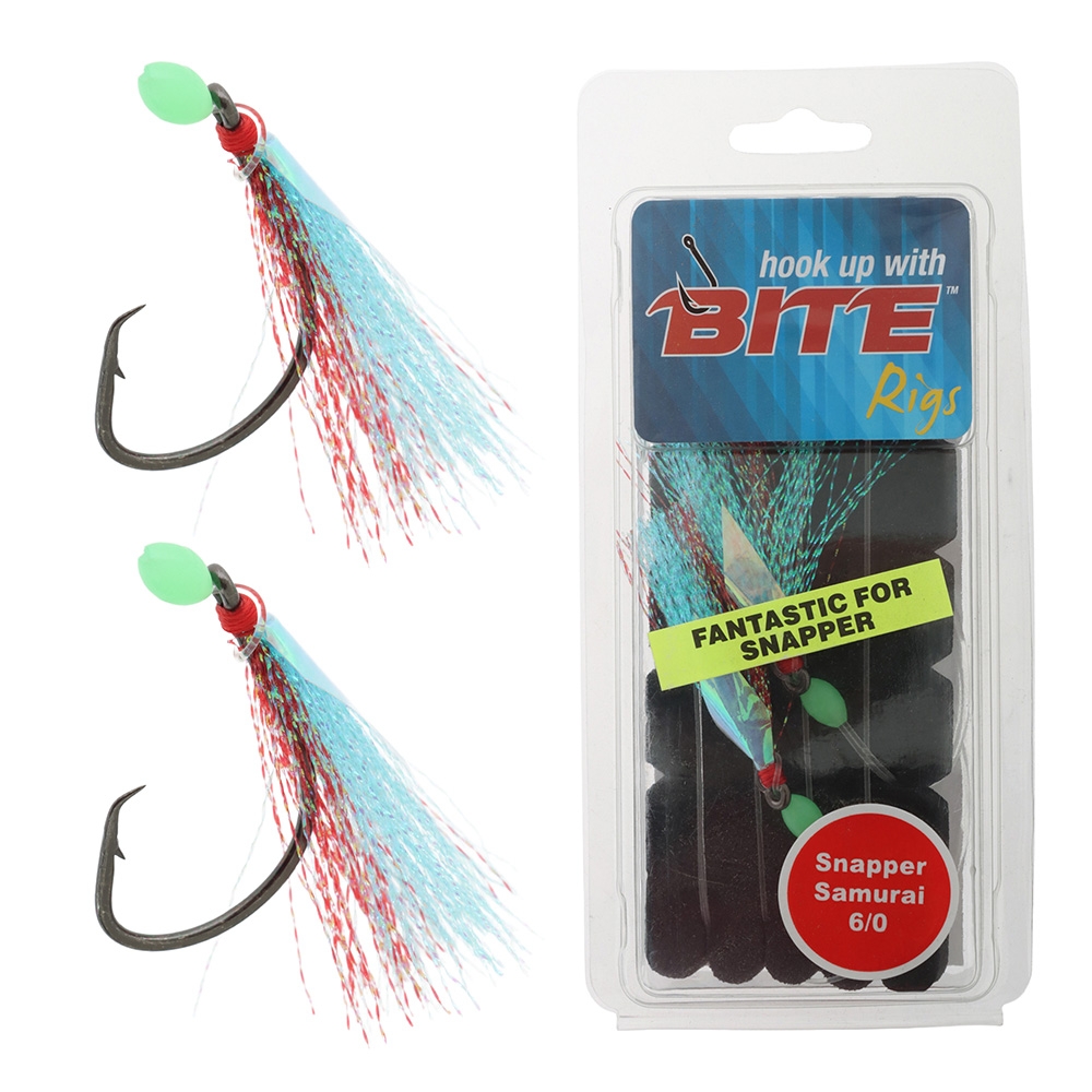 Bite Snapper Samurai Flasher Rig 2-Hook 6/0