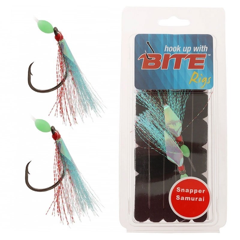 Bite Snapper Samurai Flasher Rig 2-Hook 6/0