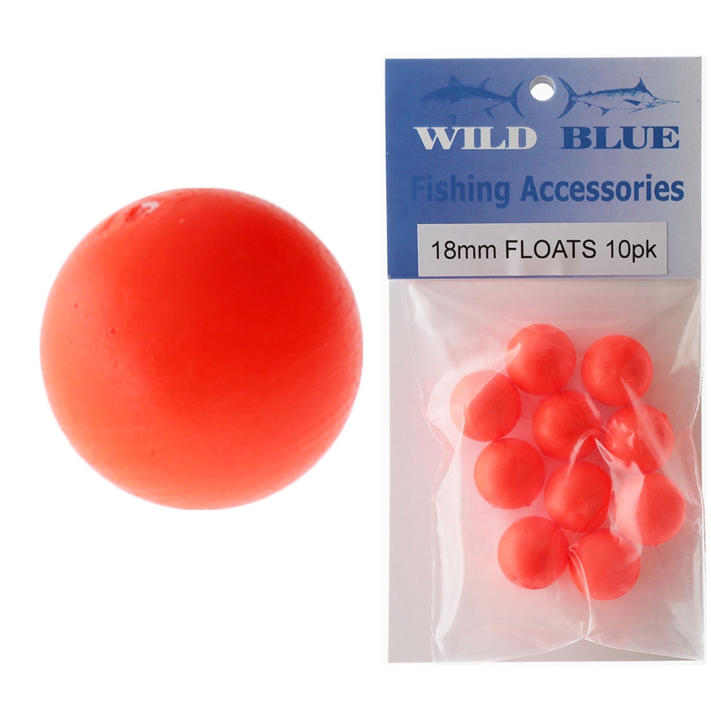 Wild Blue Tackle Trace Float Ball 18mm Red Qty 10