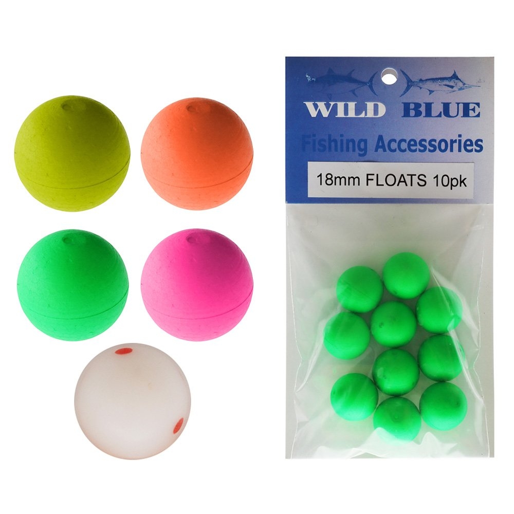 Wild Blue Tackle Trace Float Ball 18mm Qty 10
