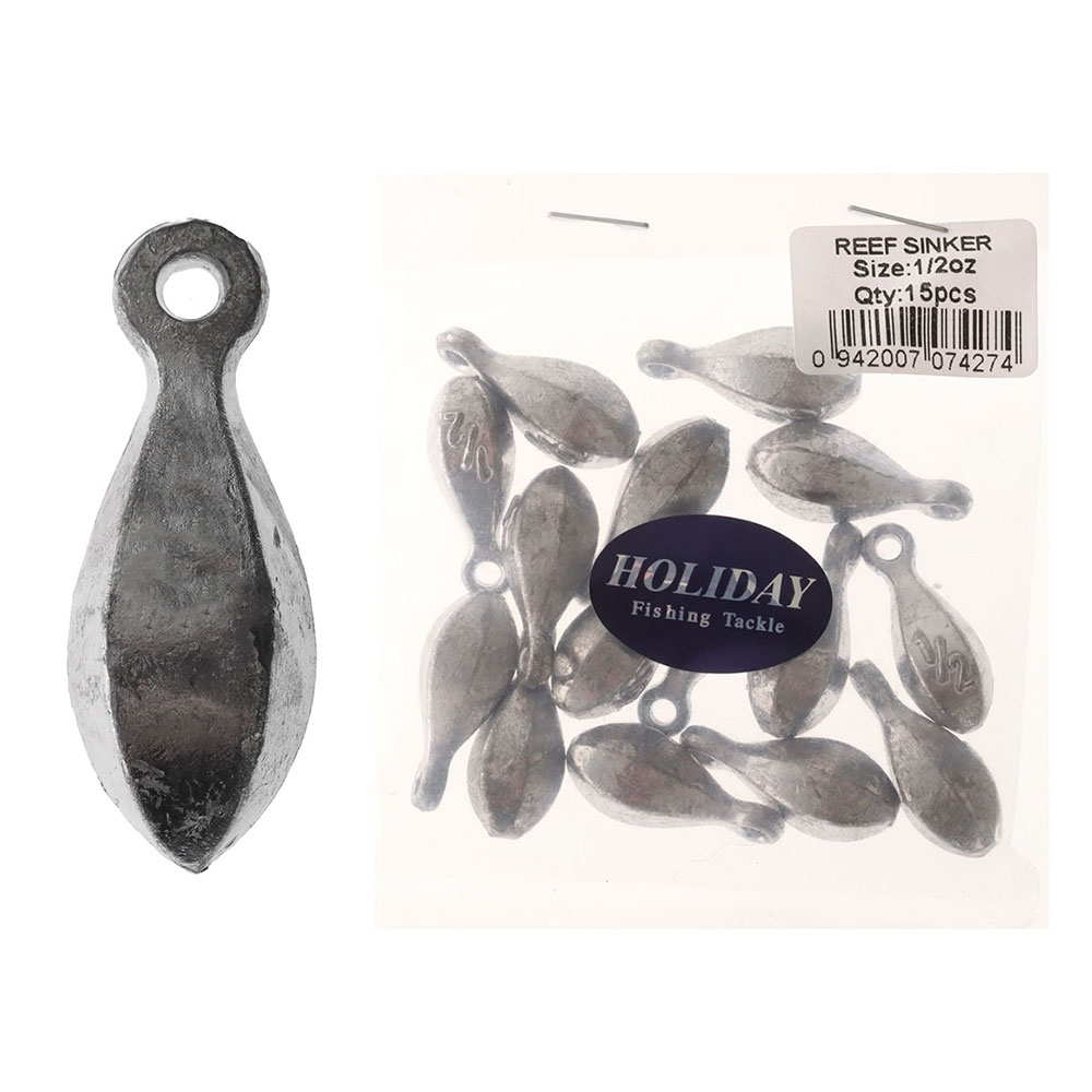Holiday Teardrop Reef Sinker 1/2 oz Qty 15