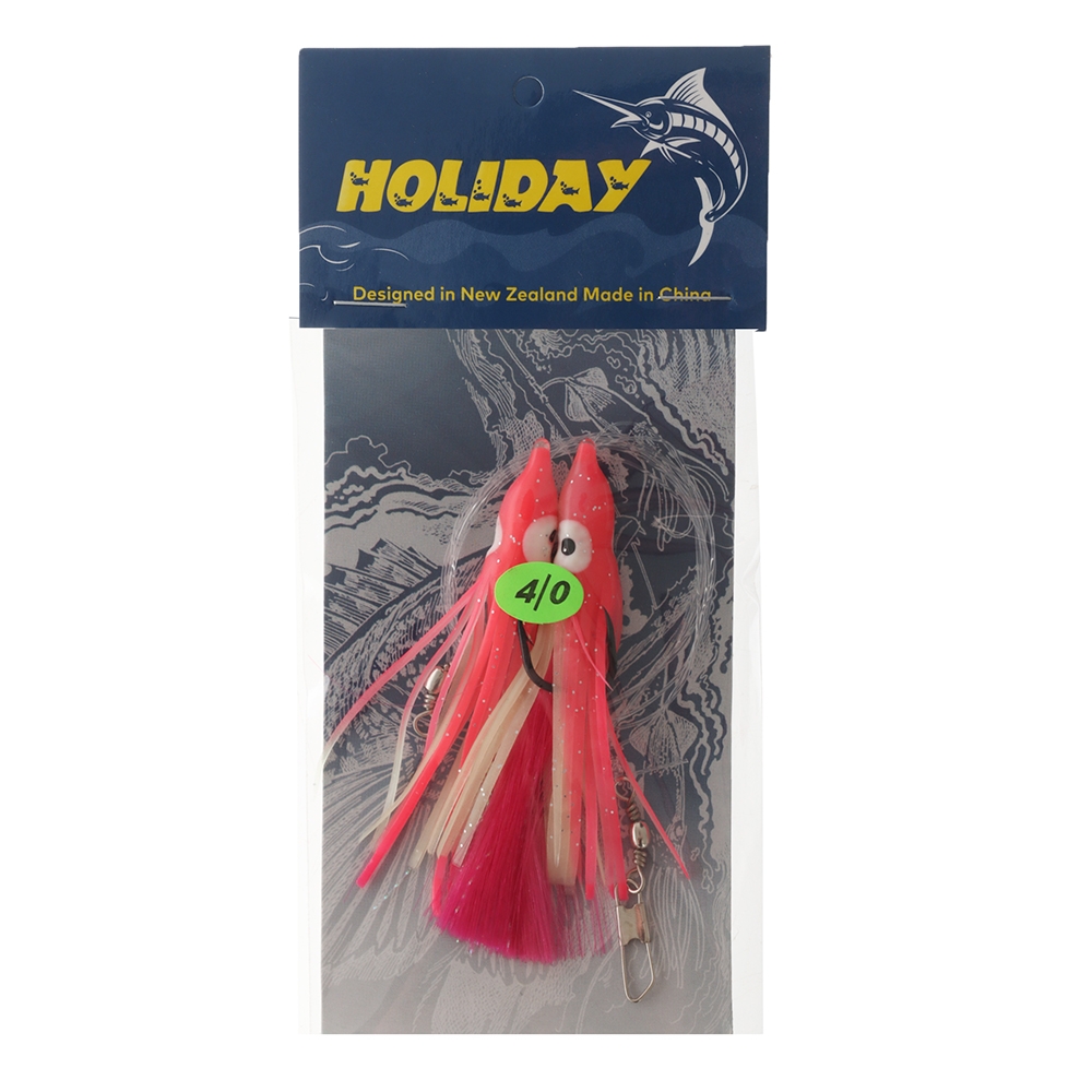 Holiday 2-Hook Flasher Rig 40lb 4/0 Assorted