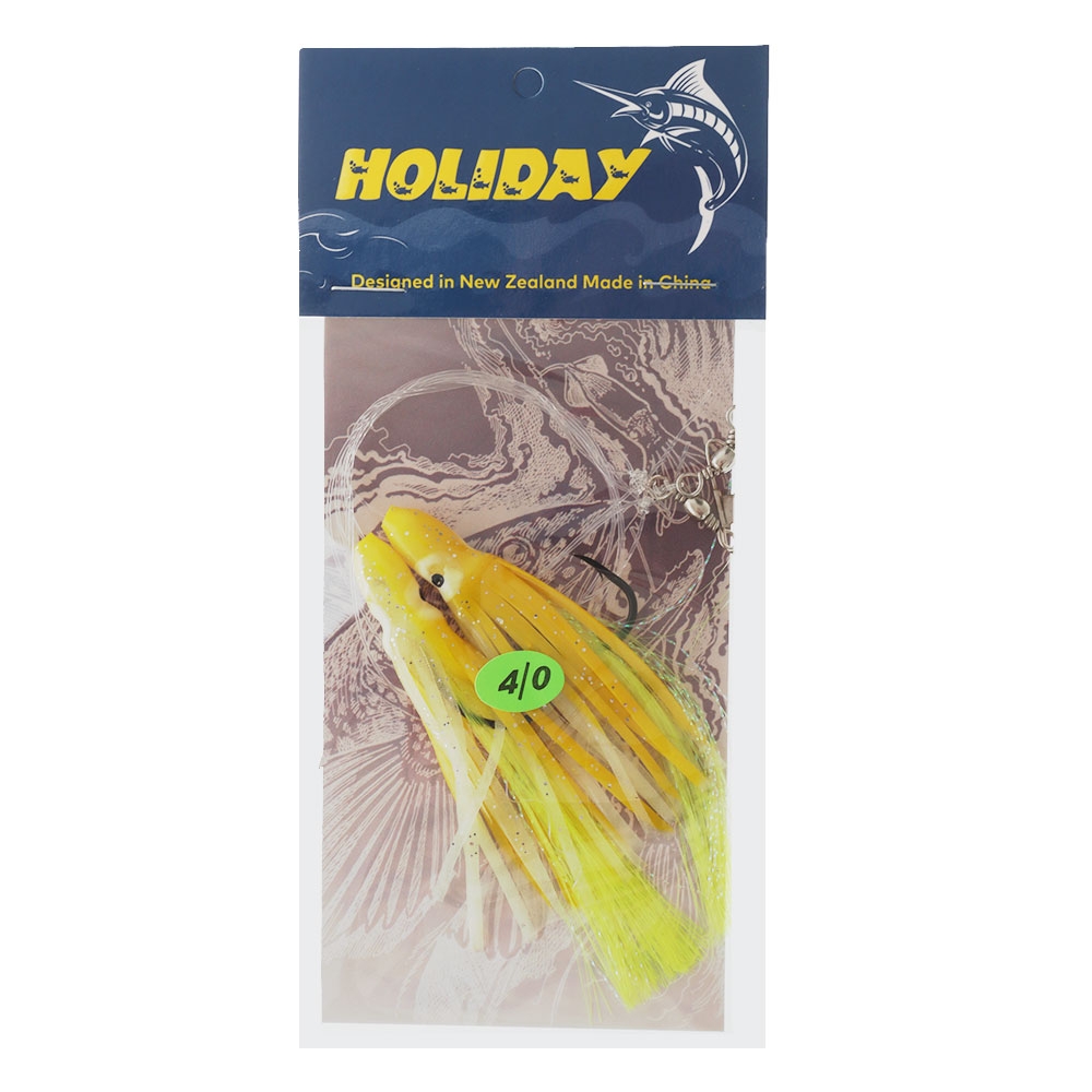 Holiday 2-Hook Flasher Rig 40lb 4/0 Assorted