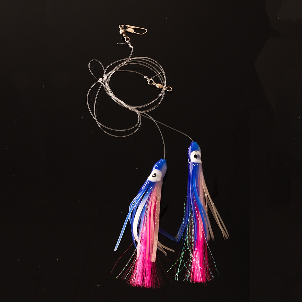 Holiday 2-Hook Flasher Rig 40lb 4/0 Assorted