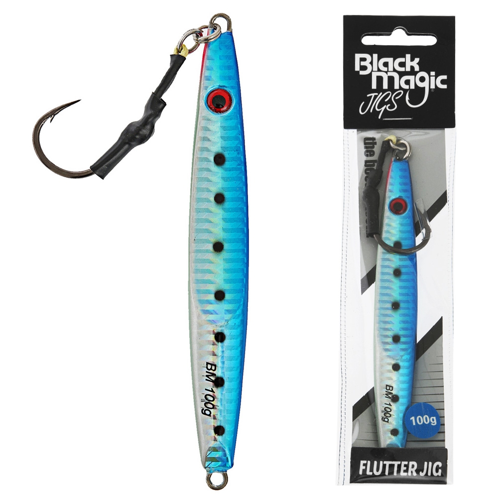 Black Magic Flutter Micro Jig 60g Pilchard Blue