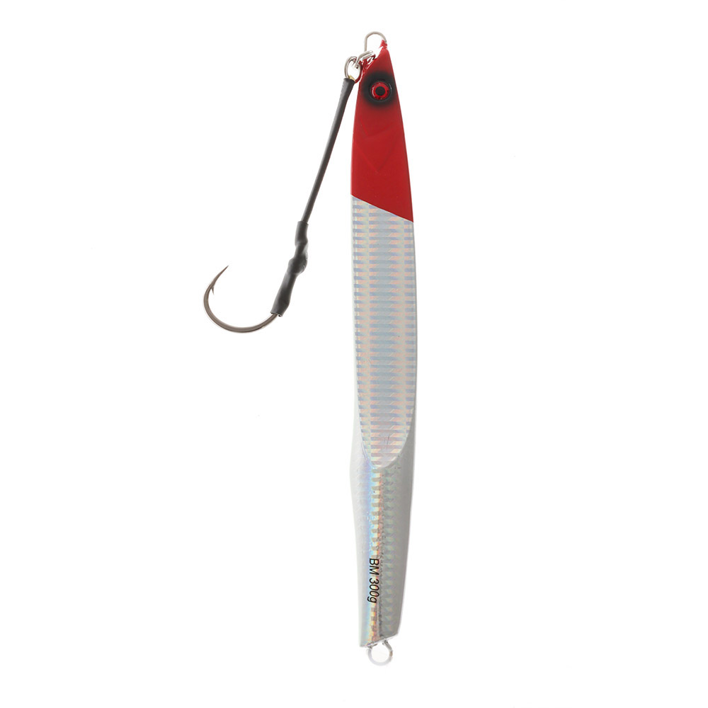 Black Magic Knife Jig 300g Silver/Red Head