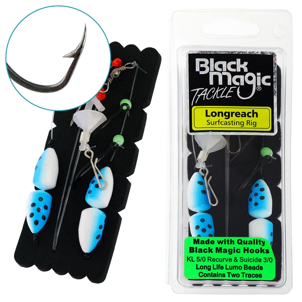 Black Magic KL Suicide Longreach Surfcasting Rig Blue/White Float