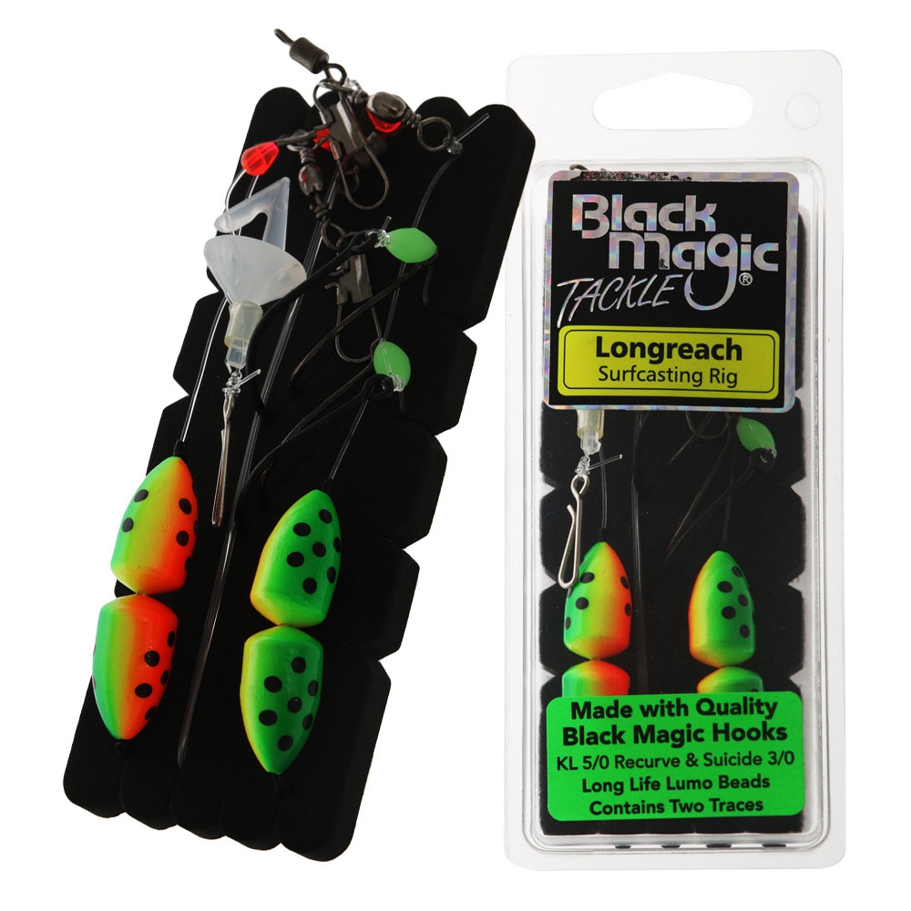 Black Magic KL Suicide Longreach Surfcasting Rig Green/Orange Float
