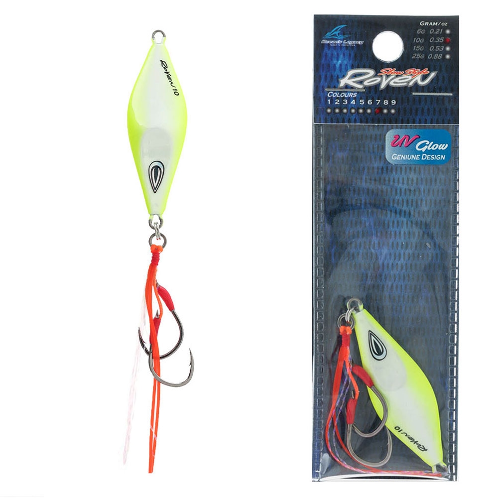 Ocean's Legacy Roven Micro Jig 10g Rigged Lemonade Glow