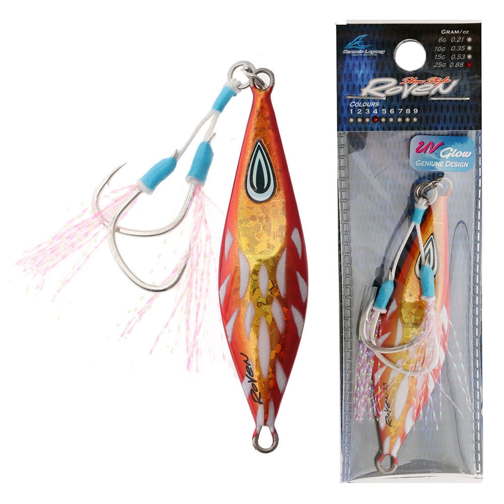 Ocean's Legacy Roven Micro Jig 25g Rigged Burnt Orange
