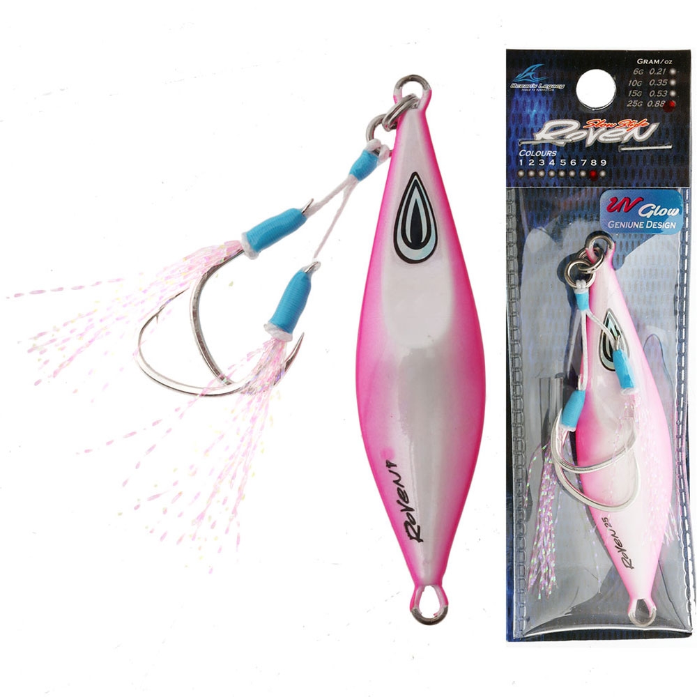 Ocean's Legacy Roven Micro Jig 25g Rigged Hot Pink Glow