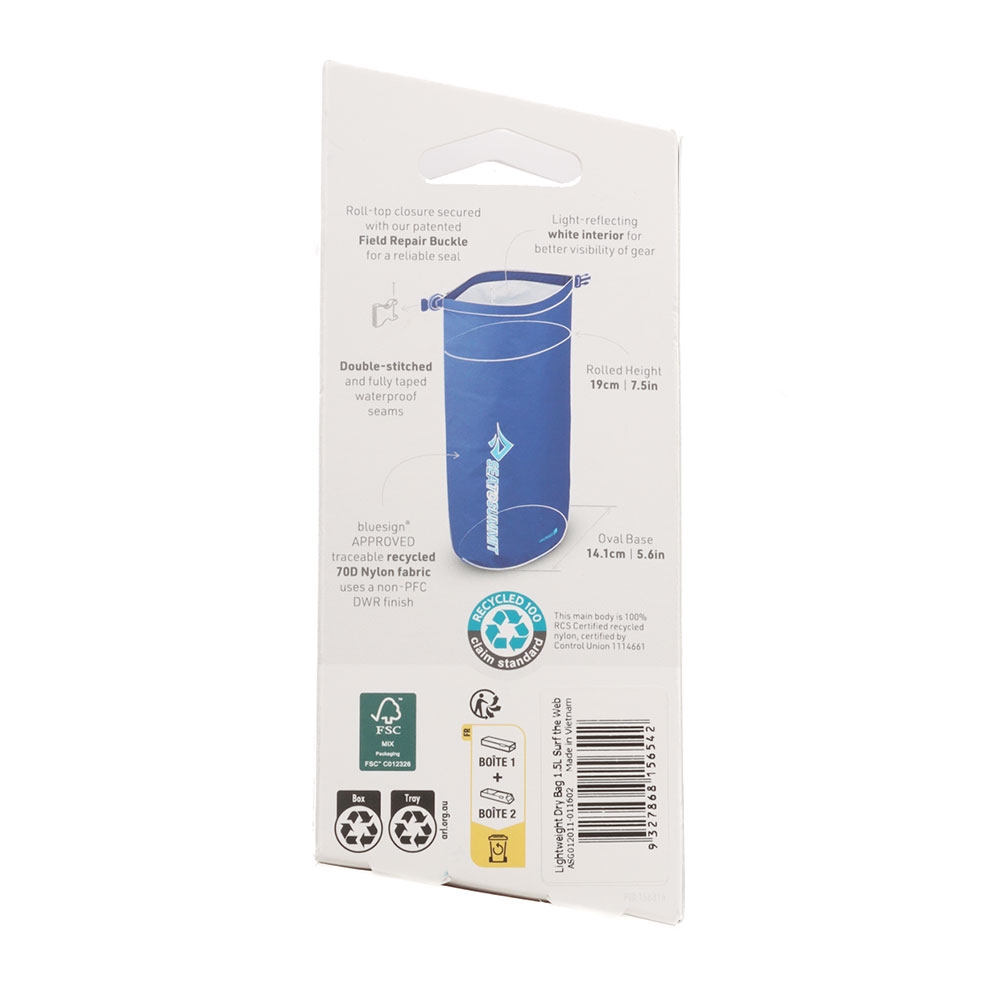 Sea to Summit Lightweight Waterproof Dry Bag 1.5L Surf Blue