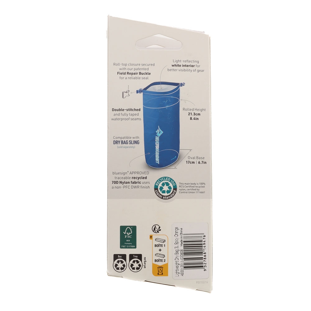 Sea to Summit Lightweight Waterproof Dry Bag 3L Spicy Orange