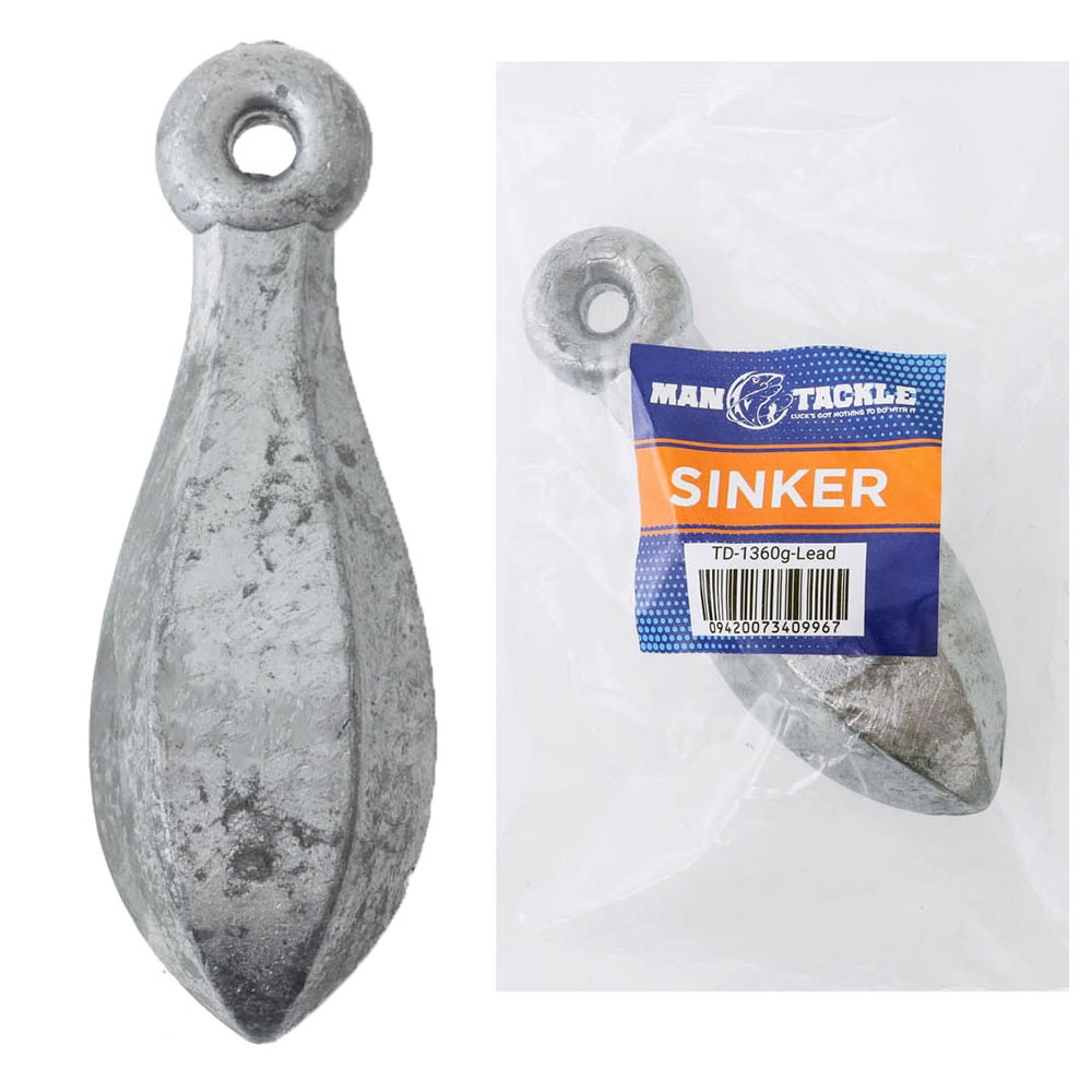 ManTackle Deep Drop Puka Bomb Reef Sinkers 48oz Qty 1