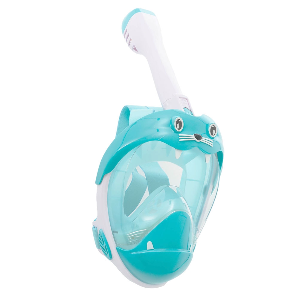 AquaMonde Kids Full Face Snorkel Mask White/Teal