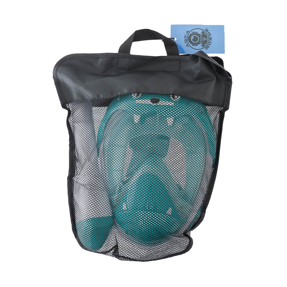 AquaMonde Kids Full Face Snorkel Mask White/Teal