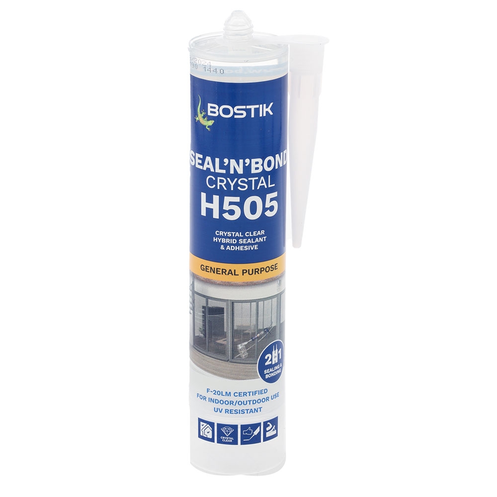 Bostik H505 Seal N Bond Crystal Sealant/Adhesive 290ml Clear