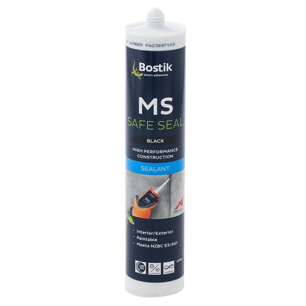 Bostik MS Safe Seal High Performance Sealant 300ml Black - Best before Feb 2025