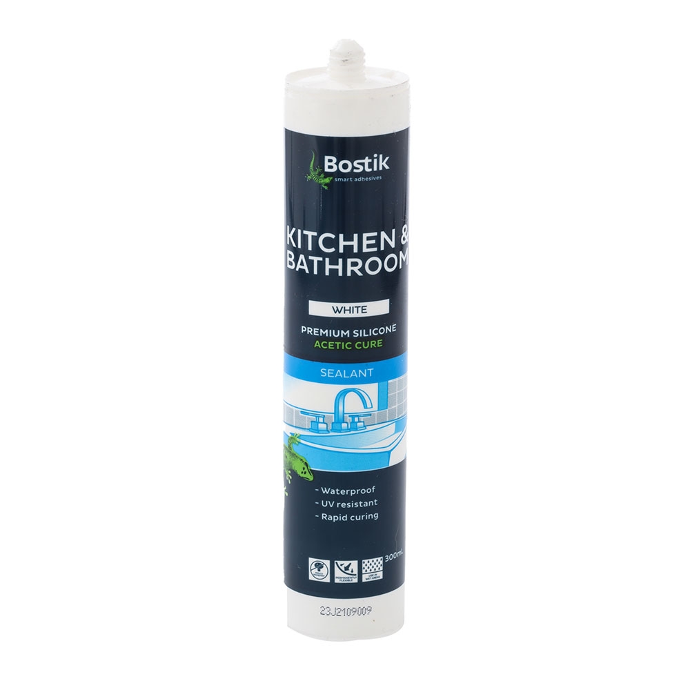 Bostik Kitchen and Bathroom Silicone Sealant 300ml White