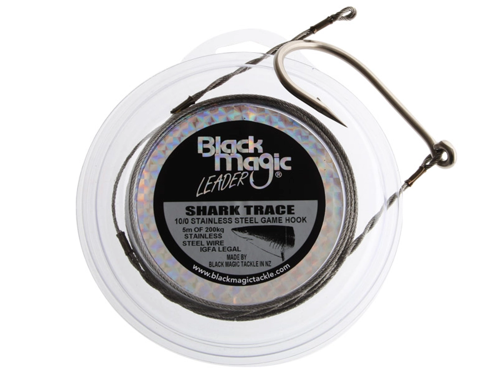 Black Magic Stainless Steel Shark Trace 200kg and 10/0 Game Hook Black Magic Stainless Steel Shark Trace 200kg and 10/0 Game Hook
