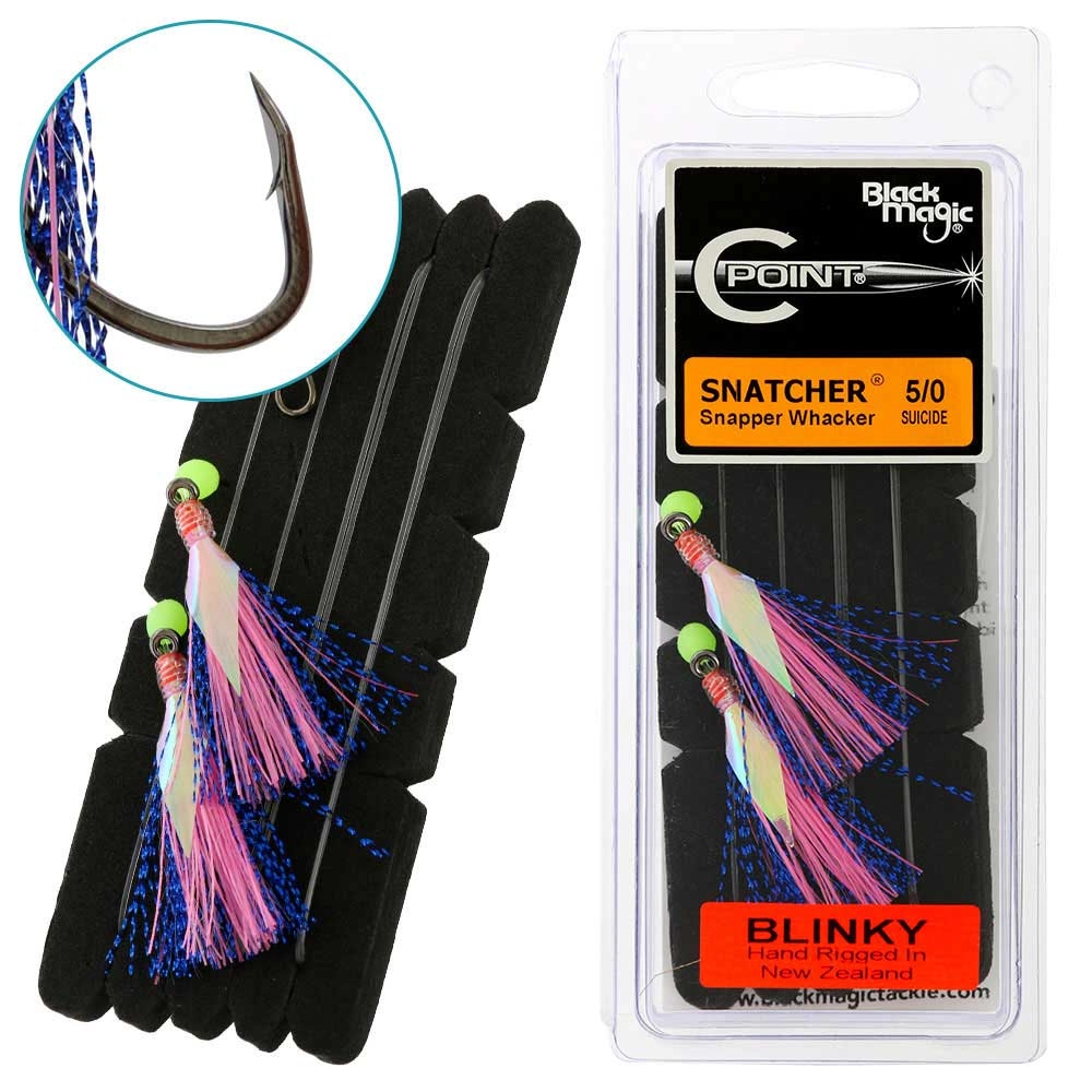 Black Magic Snapper Whacker Flasher Rig 5/0 Blinky Black Magic Snapper Whacker Flasher Rig 5/0 Blinky